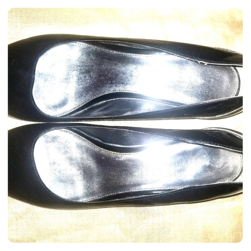 Calvin Klein Black Heels with Mirrored Back
